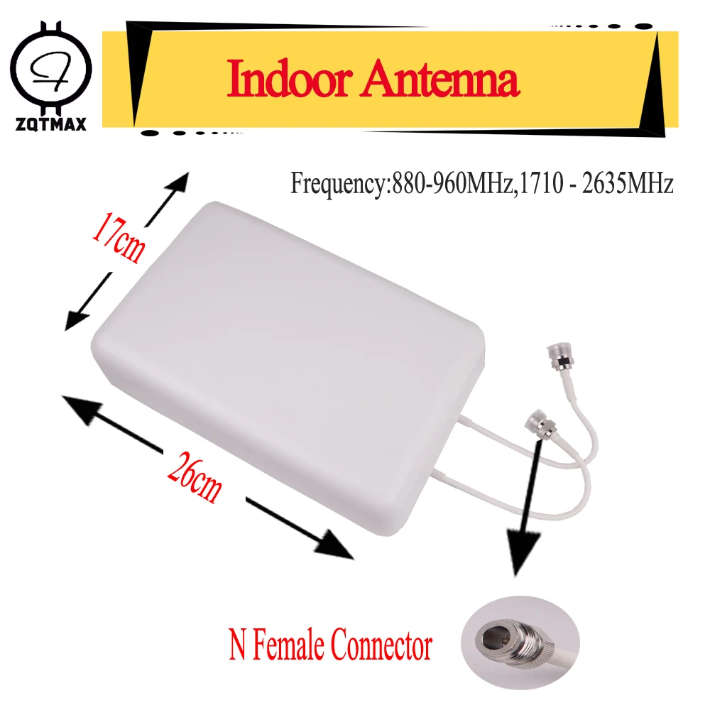

ZQTMAX 880~2635 mhz indoor 2x2 Mimo 3g 4g Lte Antenna Mobile Antenna Female Connector Booster Mimo Panel Antenna