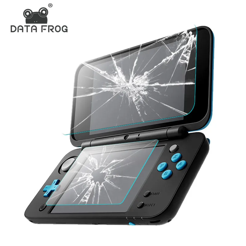 DATA FROG 2 шт закаленное стекло для защиты экрана для Nintend New 2DS XL/LL Premium Full Cover Защитная пленка для экрана