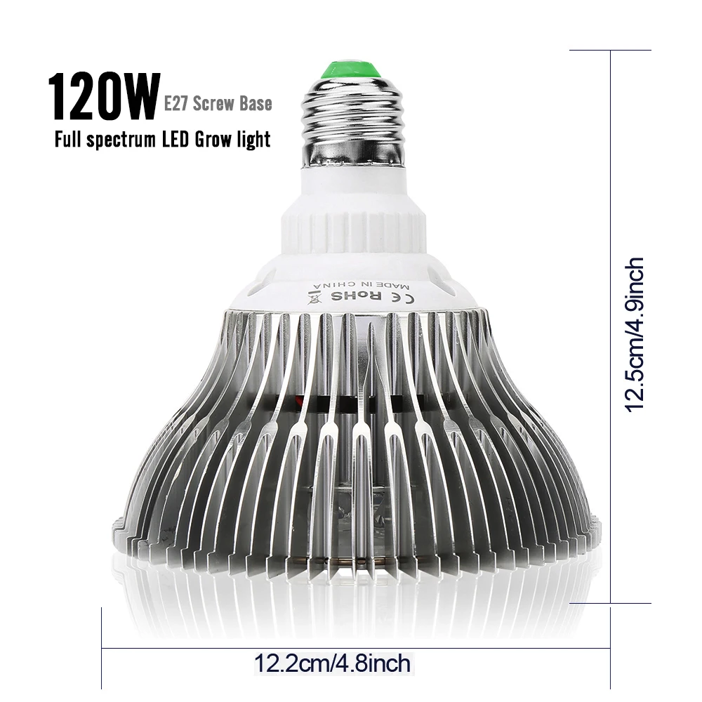 120 Вт полный спектр светодиодный светильник для выращивания 180 светодиодный s лампа для растений Fito светодиодный светильник для растений аквариум Цветы Сад Vegs теплица E27