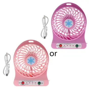 

Portable 5W Outdoor LED Light Fan Air Cooler Desk USB Fan Without 18650 Battery R9JA