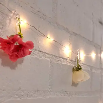 

Photo Photo Clip String Lights Fairy LED with Clips Battery Powered Warm White Lighting for Patio Halloween Christmas Party