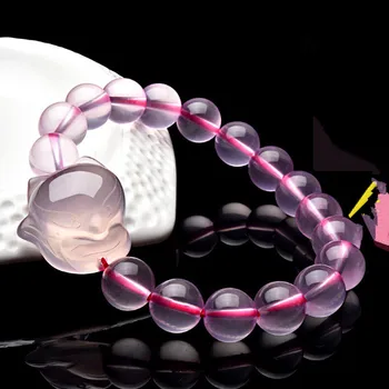 

Natural Crystal fox hand made Opal Bracelet Women's yellow pink Crystal Bracelet Anklet Strawberry crystal bracelets