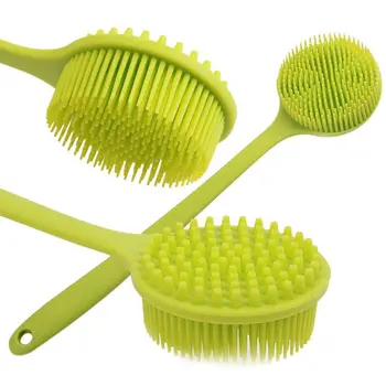 

Back Brush, Silicone Body Brush Double Sided Brush, Long Handle Anti-slip Shower Brush