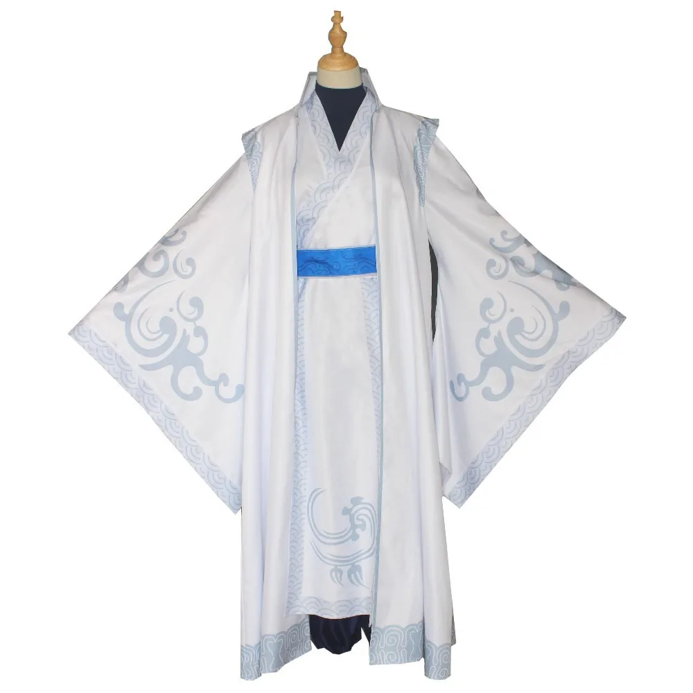 

Mythical Character Ao Bing Cos Costume Movie NE ZHA:I Am The Destiny White Long Cloak Chinese Traditional Clothing Halloween Cos