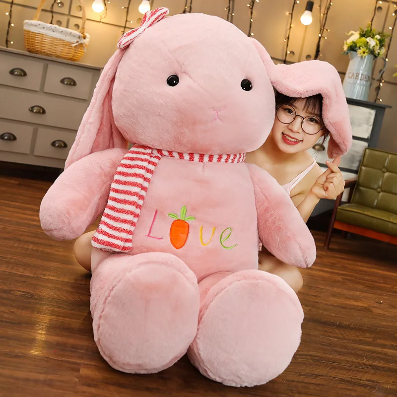

Lovely Long Ears Rabbit Plush Toy Soft Cartoon Animal Bunny Stuffed Doll Baby Appease Toy Sofa Pillow Children Birthday Gift