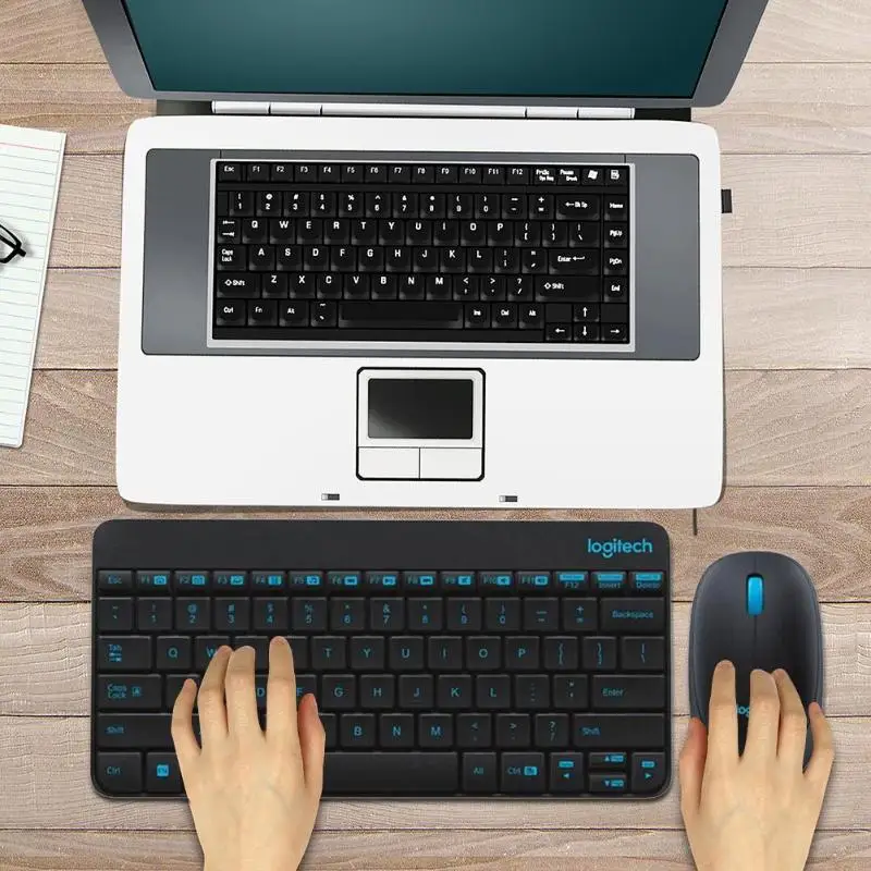 Logitech MK245 USB Nano Беспроводная мини клавиатура мышь 1000 dpi эргономичные клавиатуры комбинированные мыши набор для домашнего офиса ноутбука