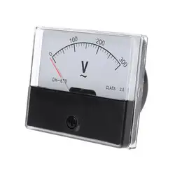 AC 0-300V аналоговый измеритель в панель Вольтметр DH-670 Напряжение датчик дисплей вольтметра F1FC