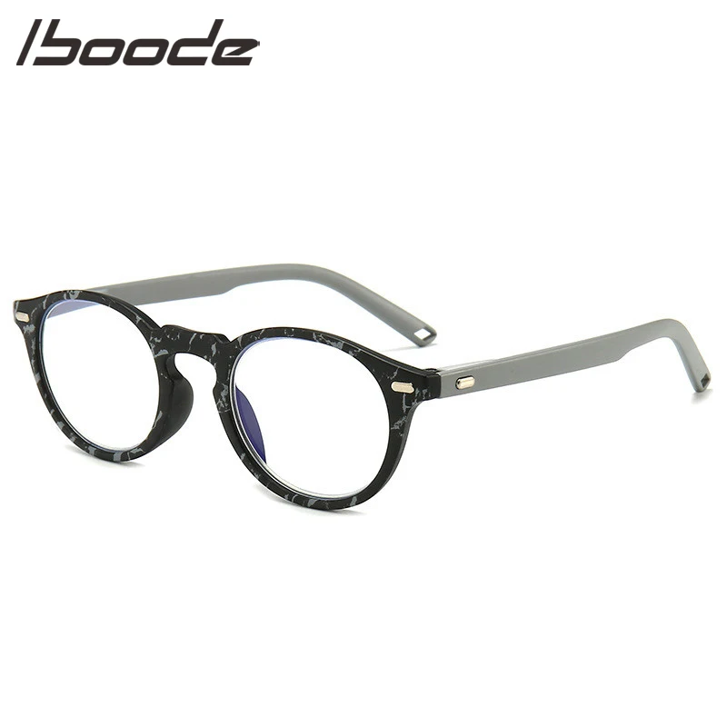 IBOODE Круглые Цветочные очки для чтения для женщин и мужчин, модные очки для дальнозоркости, анти-синий светильник, очки для дальнозоркости, очки унисекс