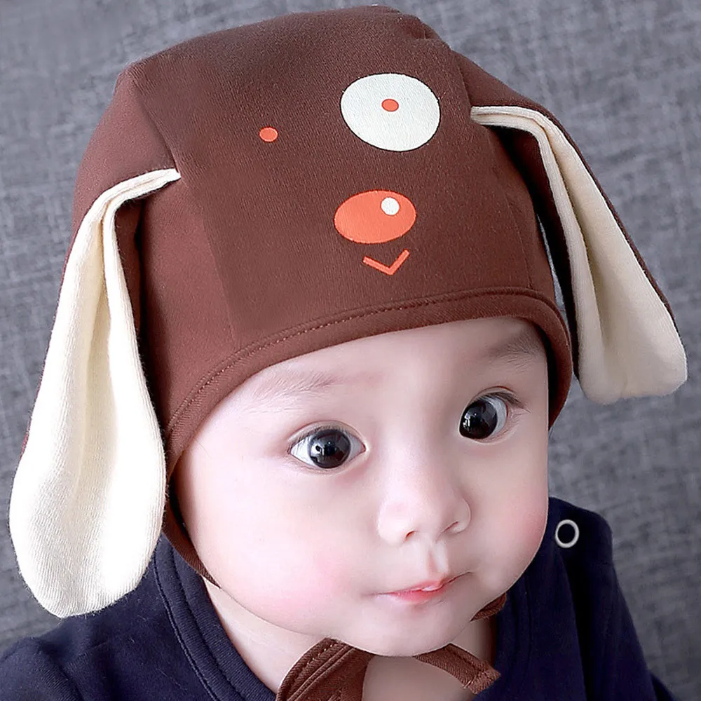 Baby cute puppy Ears Hat Infant Toddler Autumn Winter Caps for Children Baby Hats Accessories Photography Props