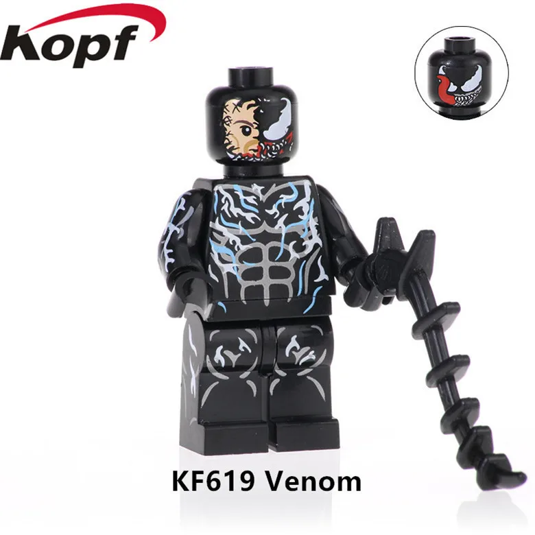 KF619 Without Box 20 шт. строительные блоки экшн Супер Герои фигурки Железный человек Бэтмен Веном Марка 9 Talon кирпичи Подарочные игрушки для детей KF610 - Цвет: KF619 Without Box