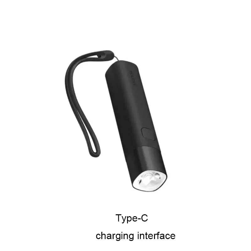 Solove X3 USB Перезаряжаемый яркий EDC фонарик 3000 мАч Внешний аккумулятор портативный мини светодиодный фонарь для велосипеда - Цвет: Black TypeC