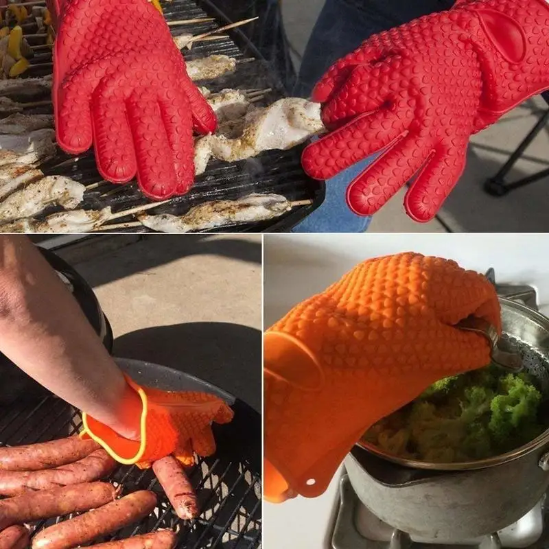 1 шт. силиконовые Варежки перчатки для духовки кухонные микроволновки