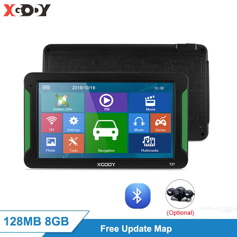 

XGODY Car Truck GPS Navigation 7'' Bluetooth Touch Screen 128M 8GB Rear Camera Sat Nav Navigator GPS Auto Navitel Eu US AU Etc.