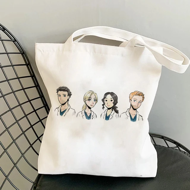 Shopper Bag Tote Bags Greys Anatomy You're My Person Ullzang Hip Hop Hipster Cartoon Shopping Bags Fashion Eco Pacakge Hand Bag H-34