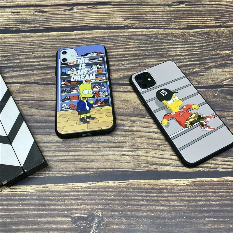 trend Simpson soft case for iphone 12 mini 11 pro x xs max xr 8 7 6 6s plus SE 2 silicone phone cover AJ Shoes coque fundas capa