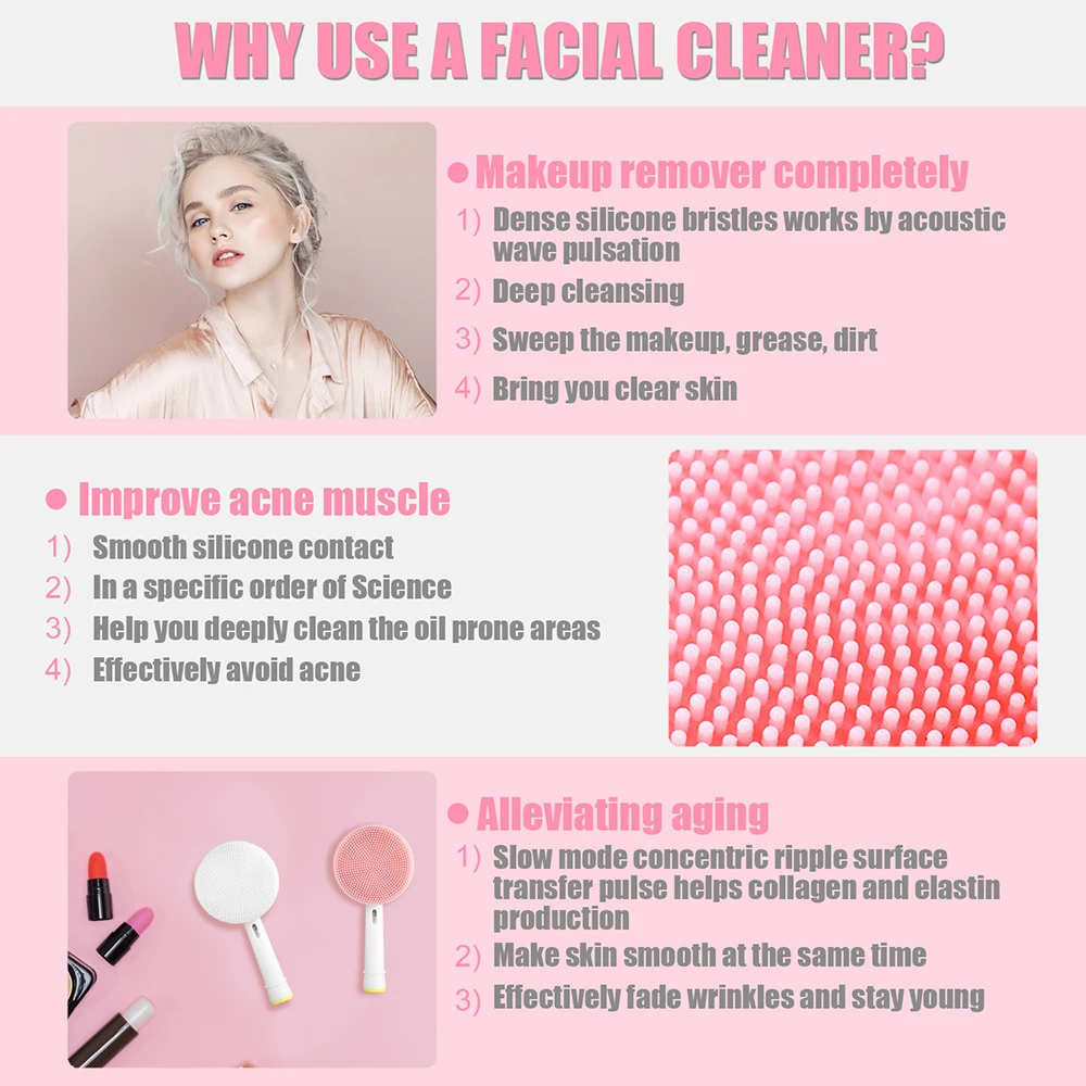 Facial Cleansing Brush Head Suitable For Oral-B Electric Toothbrush Face Skin Care Tools Facial Massager Cleanser Brush Heads Facial Cleansing Brush Head Suitable For Oral-B Electric Toothbrush Face Skin Care Tools Facial Massager Cleanser Brush Heads