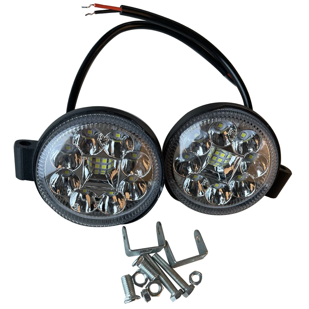 

2PCS Automobile LED 3inch Round Car Lamp Spotlights Offroads Work Light Universal For Tractor Trailer Truck