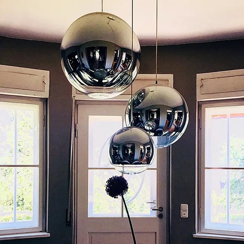 Nordic Glass Ball LED Pendant Lights Lighting Fixtures Living Room Indoor Kitchen Lamp Luminaire Dining Decor Lamps | Освещение