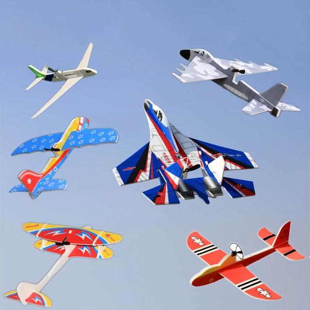 DIY LED SU27 SU35 electric hand throwing glider airplane foam airplane model party glider airplane toy children's game 2