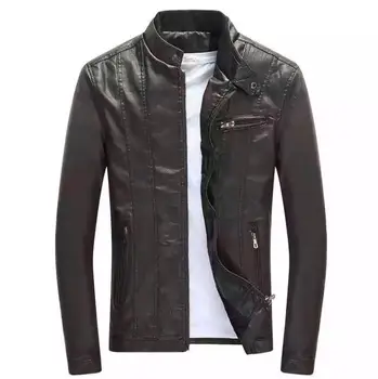 

Mens Winter PU Leather Jacket Male Warm Windbreaker Faux Coats Casual Man Motorcycle Biker Leather Jackets ramoneska Clothing
