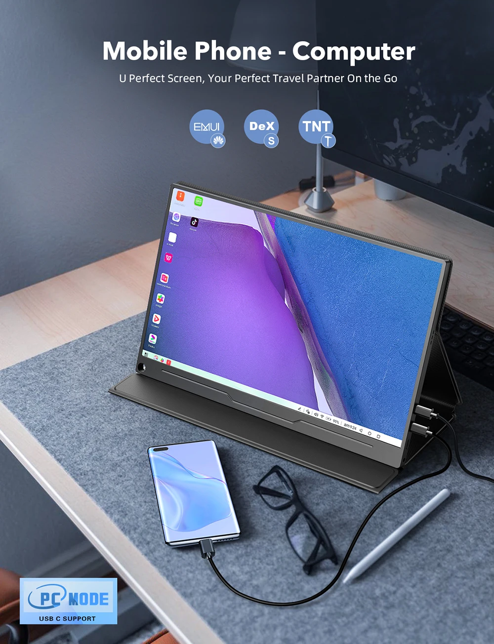 UPERFECT 2K 2560x1600 ޴  13.3 ġ IPS ũ HDMI USB-C Ʈ PC ȭ Ｚ ȭ ġ XBOX PS4
