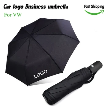 

Car business umbrella with car logo Automatic Umbrella men for VW Parasol outdoor emblem auto bumbershoot Portable Travel 2020