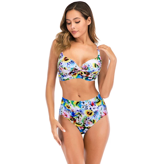 2021 New Bikini Strapless Swimwear Women Solid 6 Color Push Up