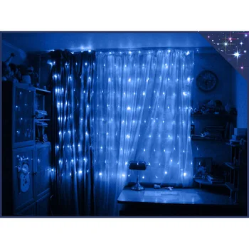 

Led festoon "grid" 1,5x1,5 M, ac220v, cord clear color, blue LED Diode