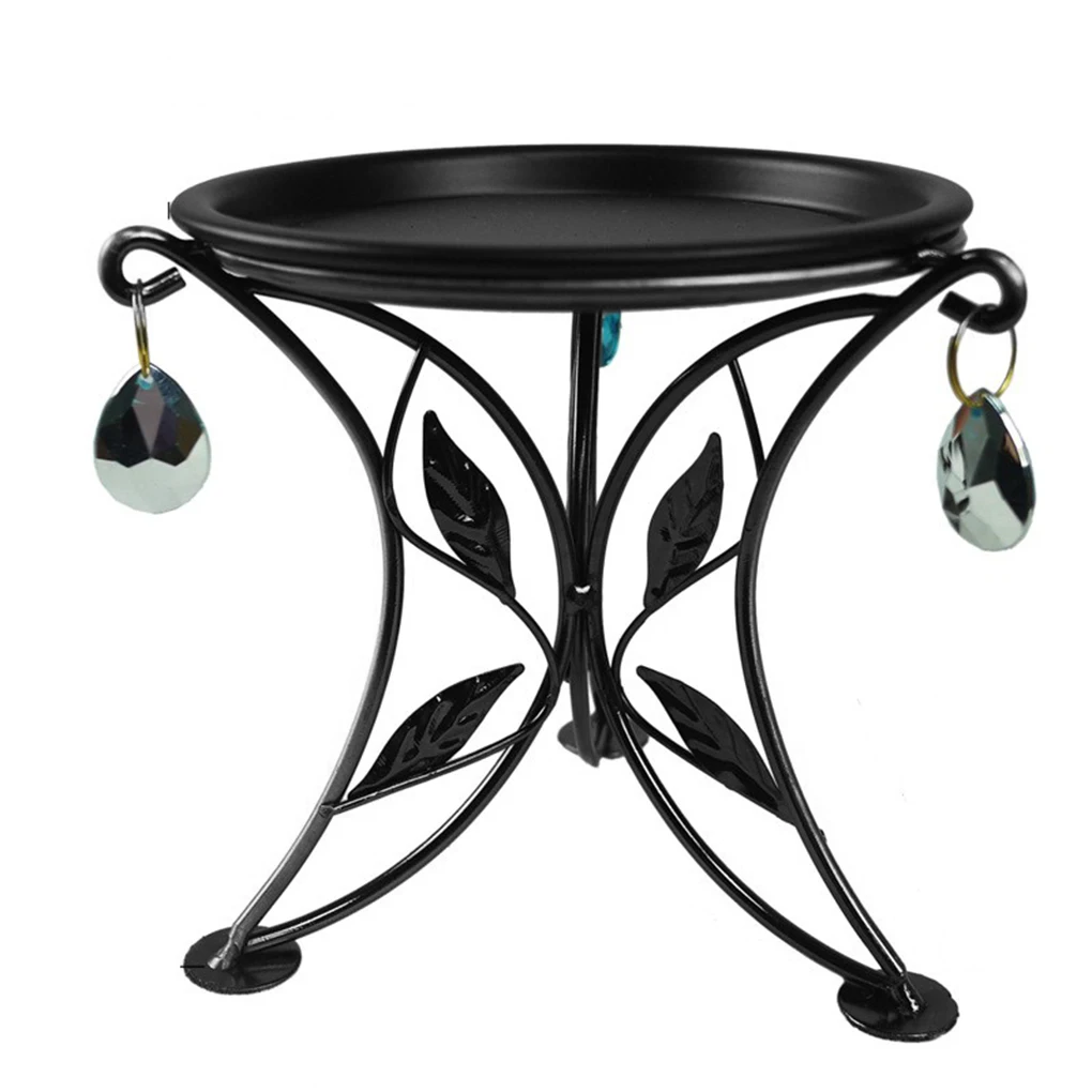 1PC Black Iron Plant Pot Stand Flower Display Shelf Holder Bedroom Balcony Patio Garden Outdoor Plant Basket Support 13*13*13cm