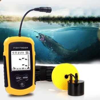 

Portable LCD Fish Finder Sonar Fish Finders Fishing Alarm Transduce Depth Finders For Kayak Ice Fishing Tackles LW