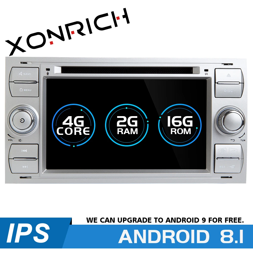 Автомобильный мультимедийный плеер 2 Din автомагнитола gps Android 8,1 для Ford Focus 2 3 mk2 Mondeo 4 C-Max S-Max Ford Fiesta Kuga Fusion Galaxy