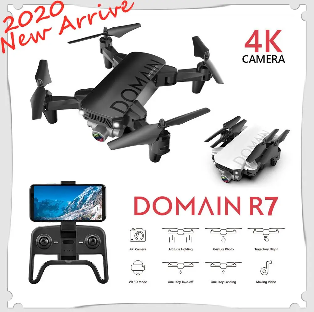 R7 RC Дрон 4K HD камера складной Профессиональный селфи Квадрокоптер с wifi FPV Camerra мини-Дрон Вертолет игрушка для детей