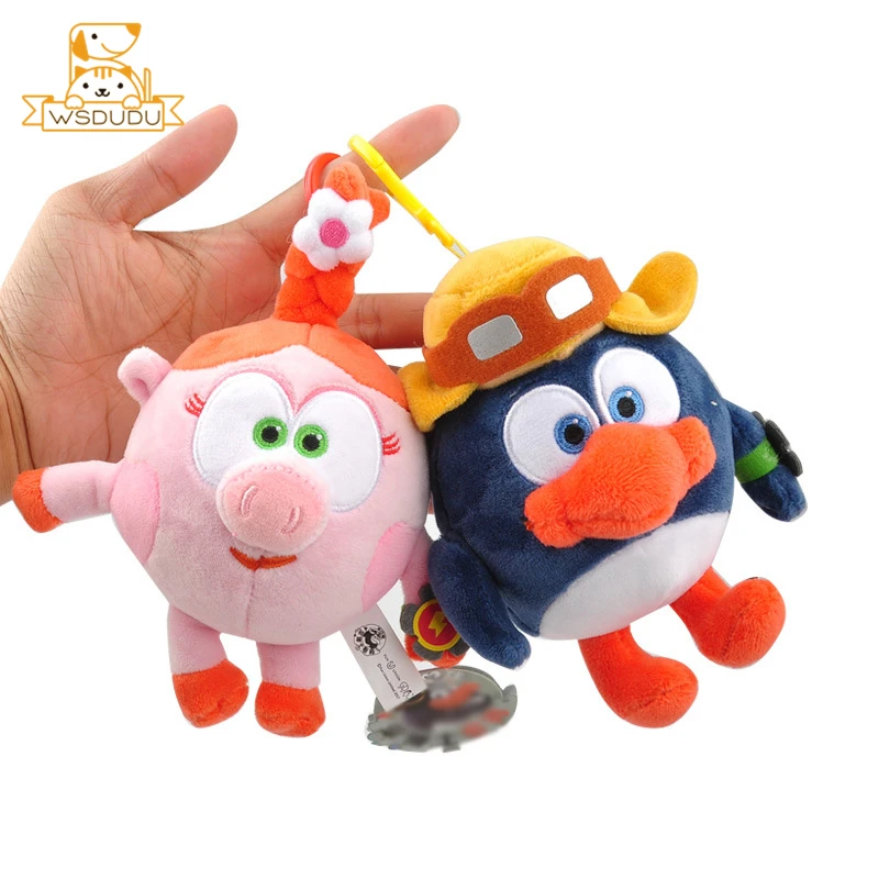 Милая мультяшная игрушка Krosh Rosa Dokko Losyash Otto Gogoriki Kikoriki мягкая подвеска для ключей