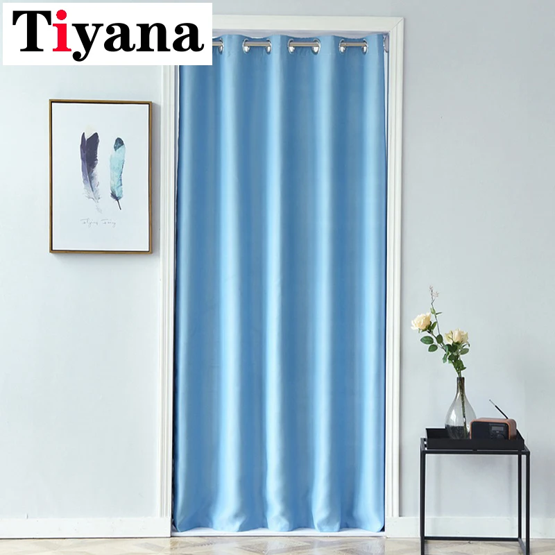 

Tiyana Solid Color Summer Blackout Curtains For string curtains for doors Kitchen Bedroom Thick Window Drapes P092X