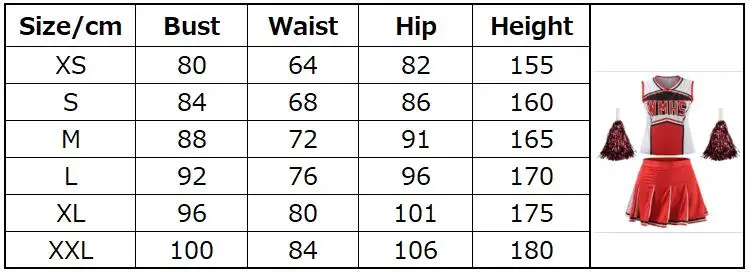 Горячая пикантные школьник лишний костюм Болельщицы Спортивное состязание веселить костюм чирлидерши XS-XXL
