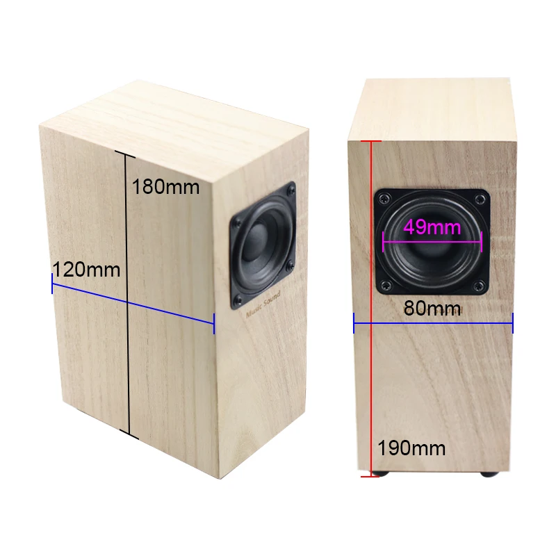 2,0 HiFi Полнодиапазонный динамик, динамик из натурального дерева, большой звук, естественный баланс, хороший голос, чистый звук, перевернутый бас, 50 Гц-20 кГц