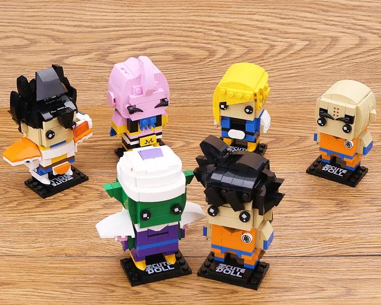 DECOOL brickheadz Dragon Ball Z Пикачу танос Мстители 4 Супер Герои brick Heads headz строительные блоки игрушки Совместимые лего