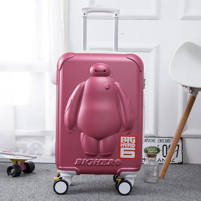 Детский чемодан BayMax 20/24 дюйма мультяшный чехол на колесиках 3D детский для посадки