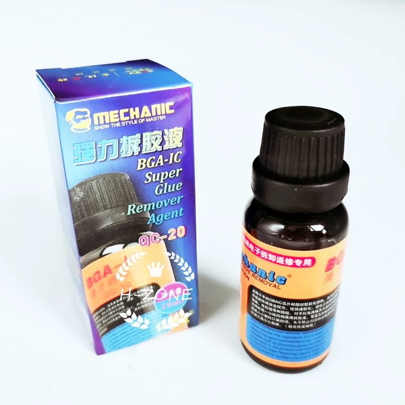 plastic welding rod MECHANIC BGA IC Adhesive Glue Removing Epoxy Remover Cell Phone CPU Chip Cleaner 20ml BGA-IC Repair Remove Liquid Tool leather welding hood