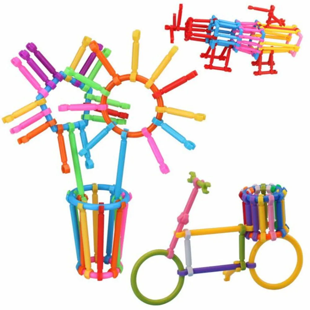500pcs DIY Creative Intelligence Sticks Blocks Magic Wand Magnetic Designer Construction Set Plastic Model & Building Blocks