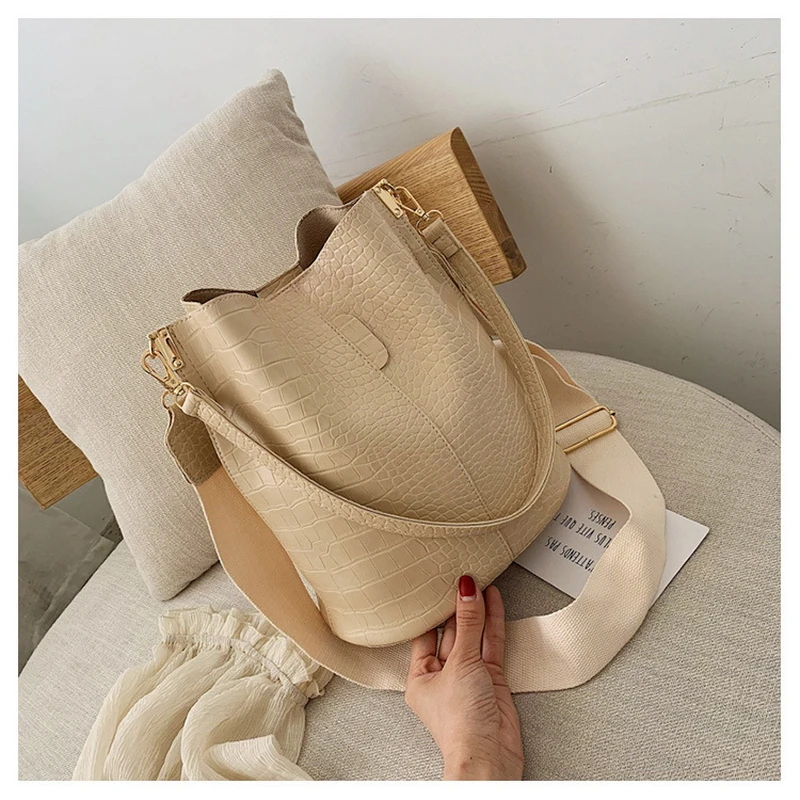 Повседневная женская сумка из кожи аллигатора, дизайнерские сумки на плечо с широким ремешком, роскошная сумка через плечо из искусственной кожи, Большая вместительная сумка-тоут, кошельки