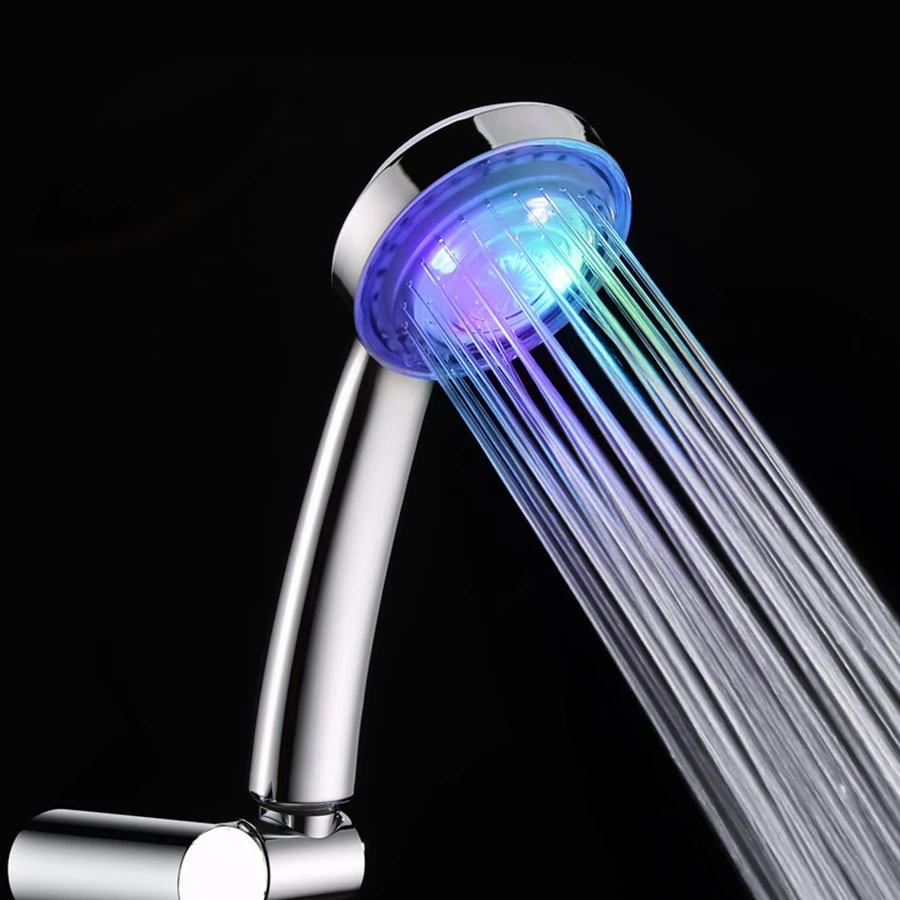 

LED Self-luminous Pure Bathroom Shower Head High Pressure Temperature Control Sprinkler Hand Hold Water Saving Rainfall Sprayers