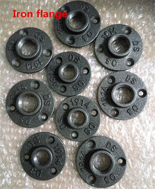 Bridas De Piso De Hierro Fundido - 10 Piezas, DN20 3/4", Roscadas, Negras, Para Muebles Industriales, Estanterías Y Proyectos DIY