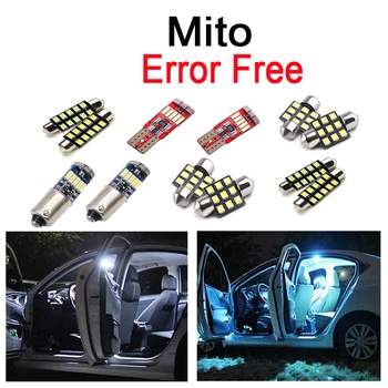 

9pc X Error free for 2008-2017 Alfa Romeo Mito LED bulb interior dome map reading light kit package