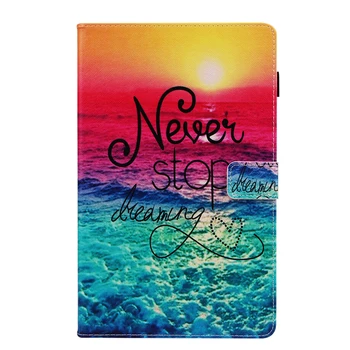 

Case For Samsung Galaxy Tab A 10.1 T510 T515 Sunset Flower PU Leather Stand Flip Cover Folio Tablet Cases Card Slot Shockproof