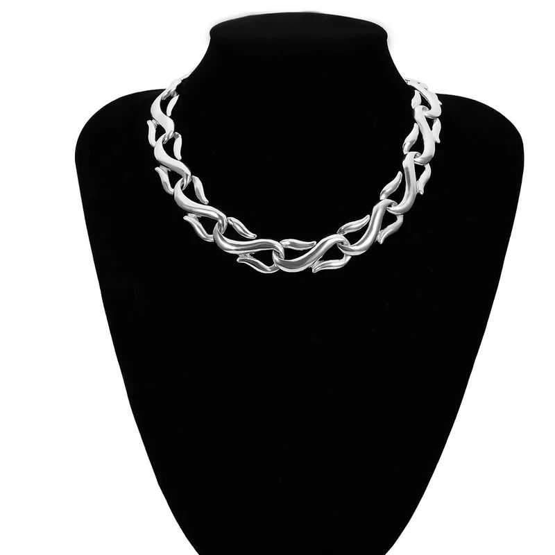 Этническое кубинское ожерелье-чокер, воротник для женщин, ювелирное изделие в винтажном стиле, толстая цепочка, массивное ожерелье с ключицей, стимпанк, для мужчин