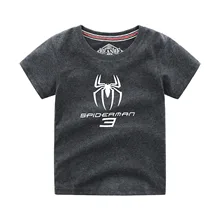 Новая Стильная летняя детская футболка для мальчиков, летняя одежда для мальчиков, детские футболки из чистого хлопка с короткими рукавами в европейском и американском стиле