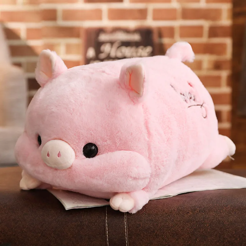 1 шт., 50 см, мягкая плюшевая подушка Kawaii Love Pig, плюшевая подушка с милым животным, подушка для рук, грелка, китайская свинья-Зодиак, игрушка, кукла, подарок на день рождения, малыш - Цвет: Розовый