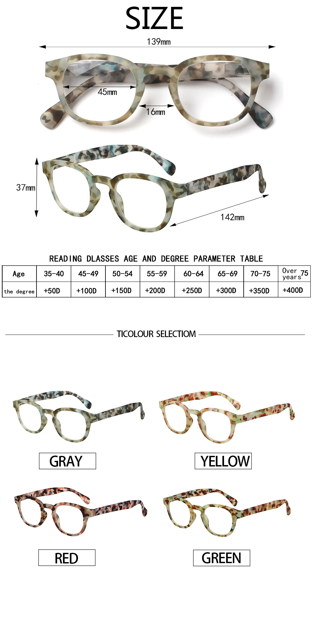 R089 Mix Eye Kepper 5 Pack Lunettes De Lecture Professeur Style Vintage Printemp