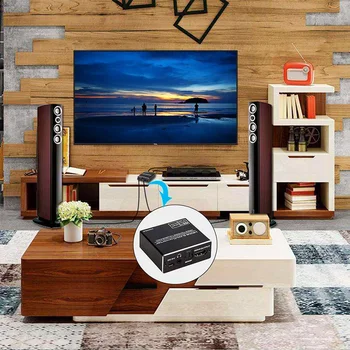 

4K HDMI Switch, HDMI to HDMI+Optical Toslink (5.1 SPDIF)+ AUX Stereo o Converter, HDMI o Adapter(EU Plug)